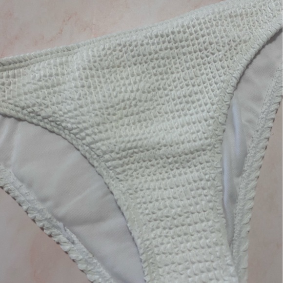 White Ribbed Bikini - Picture 11 of 14